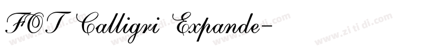 FOT Calligri Expande字体转换